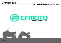 Bedienungsanleitung Handbuch CFMOTO 800-2CForce-800